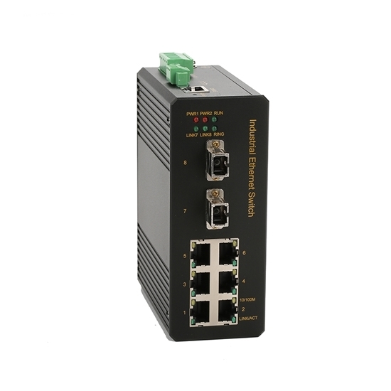8 Port Managed Industrial Switch, Layer 2, Din Rail 8 Port Managed Industrial Switch, Layer 2, Din Rail