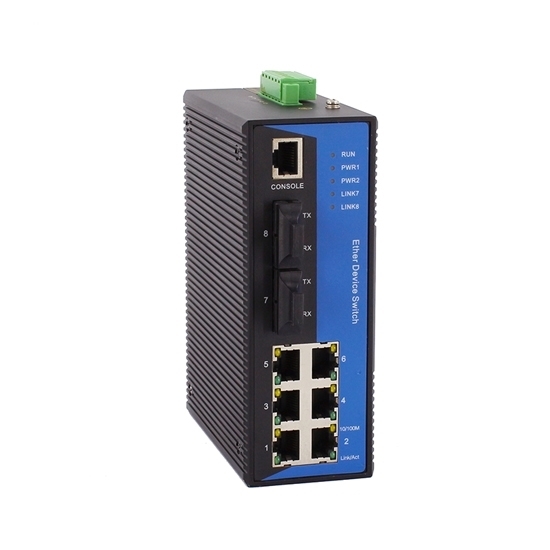 8 Port Managed Industrial Switch, 10/100M, Din Rail 8 Port Managed Industrial Switch, 10/100M, Din Rail