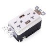 15 Amp USB Wall Outlet, Electrical Receptacle 15 Amp USB Wall Outlet, Electrical Receptacle