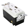 15 Amp USB Wall Outlet, Electrical Receptacle 15 Amp USB Wall Outlet, Electrical Receptacle