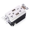 20 Amp USB Wall Outlet, Electrical Receptacle 20 Amp USB Wall Outlet, Electrical Receptacle