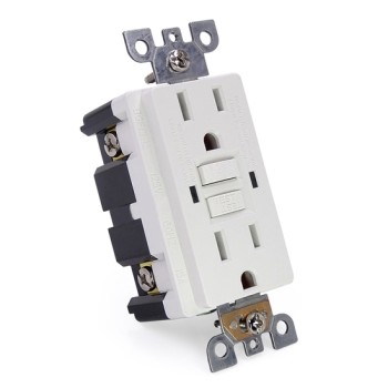 15 Amp GFCI Outlet, Electrical Receptacle 15 Amp GFCI Outlet, Electrical Receptacle