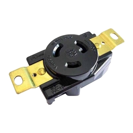 20A 125V Locking Receptacle, 2 Pole, 3 Wire 20A 125V Locking Receptacle, 2 Pole, 3 Wire