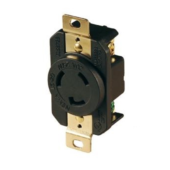20A 250V Locking Receptacle, 2 Pole, 3 Wire 20A 250V Locking Receptacle, 2 Pole, 3 Wire