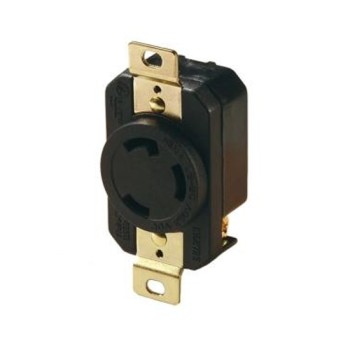 30A 250V Locking Receptacle, 2 Pole, 3 Wire 30A 250V Locking Receptacle, 2 Pole, 3 Wire