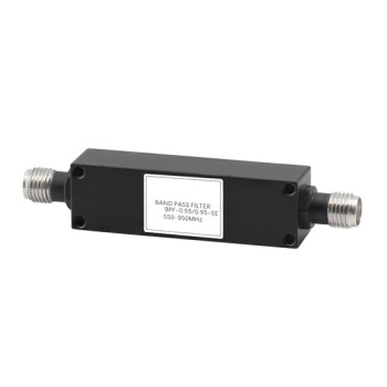 Passive RF Bandpass Filter, 550~950 MHz Passive RF Bandpass Filter, 550~950 MHz
