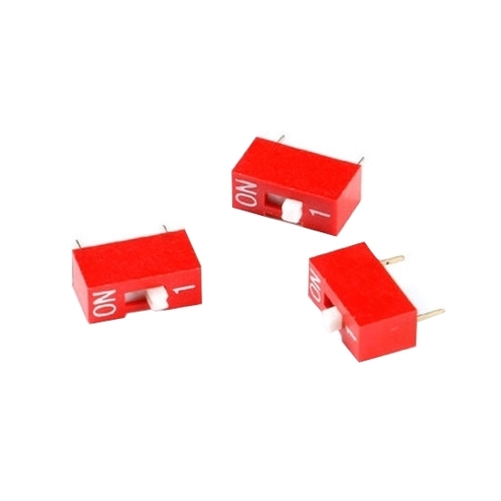1 Position DIP Switch, 2 Pin, SPST 1 Position DIP Switch, 2 Pin, SPST