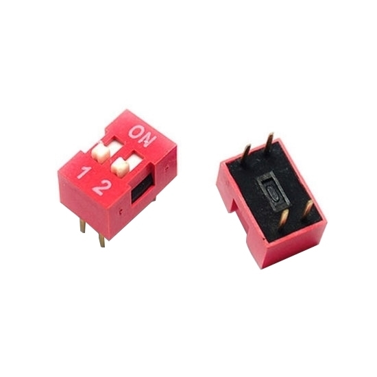 2 Position DIP Switch, 4 Pin, SPST 2 Position DIP Switch, 4 Pin, SPST