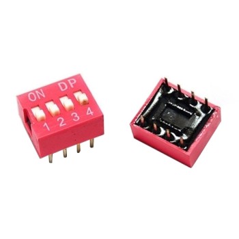 4 Position DIP Switch, 8 Pin, SPST 4 Position DIP Switch, 8 Pin, SPST
