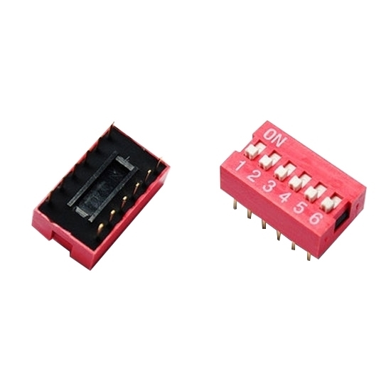 6 Position DIP Switch, 12 Pin, SPST 6 Position DIP Switch, 12 Pin, SPST