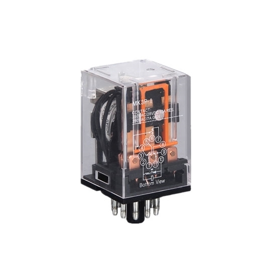 Electromagnetic Relay, 11-pin 3PDT, 12V/24V/110V/220V Coil Electromagnetic Relay, 11-pin 3PDT, 12V/24V/110V/220V Coil