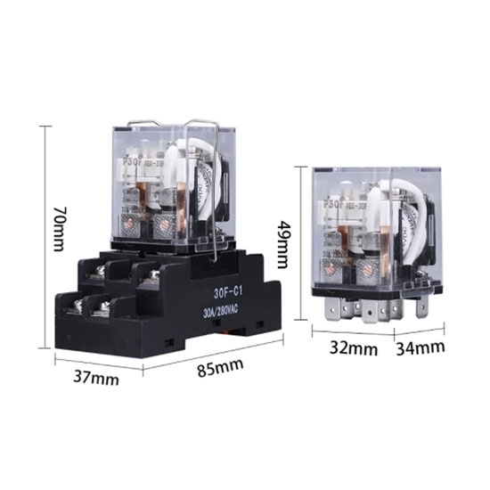 Electromagnetic Relay, DPDT, 12/24/48/110/220V Electromagnetic Relay, DPDT, 12/24/48/110/220V