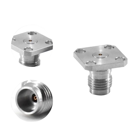 1.85mm Female RF Coaxial Connector, Flange Mount 1.85mm Female RF Coaxial Connector, Flange Mount