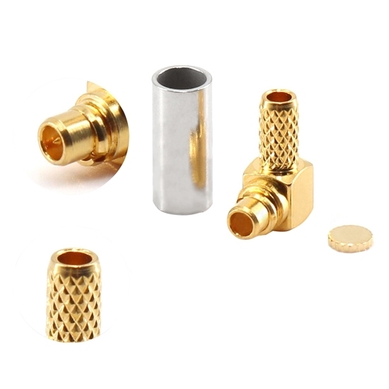 MMCX 90 Degree Angle RF Coaxial Cable Connector MMCX 90 Degree Angle RF Coaxial Cable Connector