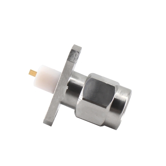 SMA Male RF Coaxial Connector, Flange Mount SMA Male RF Coaxial Connector, Flange Mount