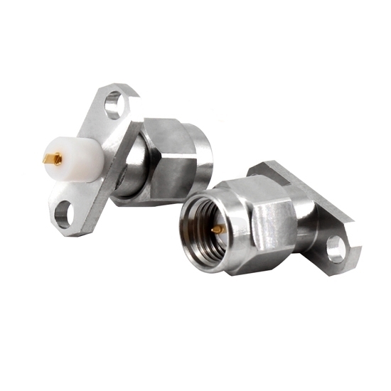 SMA Male RF Coaxial Connector, Flange Mount SMA Male RF Coaxial Connector, Flange Mount