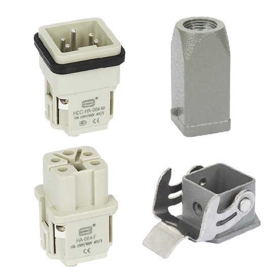 Heavy Duty Connector, 4 Pin, 250VAC / 10A Heavy Duty Connector, 4 Pin, 250VAC / 10A