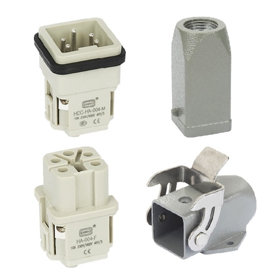 Heavy Duty Connector, 4 Pin, 250VAC / 10A Heavy Duty Connector, 4 Pin, 250VAC / 10A