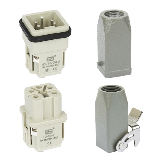 Heavy Duty Connector, 4 Pin, 250VAC / 10A Heavy Duty Connector, 4 Pin, 250VAC / 10A