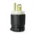 15A 125V Locking Plug, 2 Pole, 3 Wire
