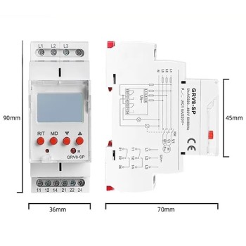 Under/Over Voltage Monitoring Relay, LCD, 3 Phase 3-wire/4-wire Under/Over Voltage Monitoring Relay, LCD, 3 Phase 3-wire/4-wire
