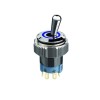 24V Lighted Toggle Switch, 6 Pin