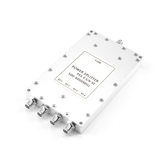4 Way RF Power Divider, 0.5~6 GHz