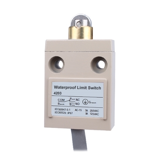 Waterproof Limit Switch, 1NO 1NC, 3A/250VAC, 5A/125VAC Waterproof Limit Switch, 1NO 1NC, 3A/250VAC, 5A/125VAC