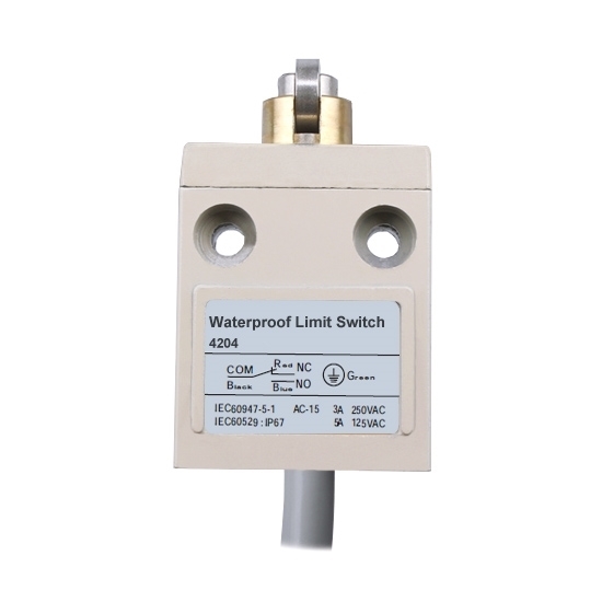 Waterproof Limit Switch, 1NO 1NC, 3A/250VAC, 5A/125VAC Waterproof Limit Switch, 1NO 1NC, 3A/250VAC, 5A/125VAC