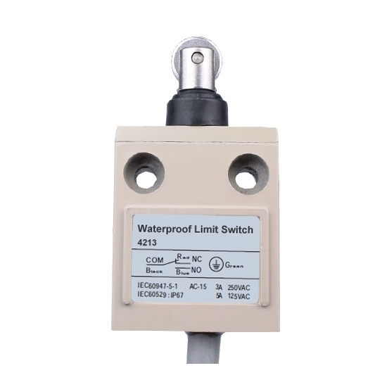 Waterproof Limit Switch, 1NO 1NC, 3A/250VAC, 5A/125VAC Waterproof Limit Switch, 1NO 1NC, 3A/250VAC, 5A/125VAC