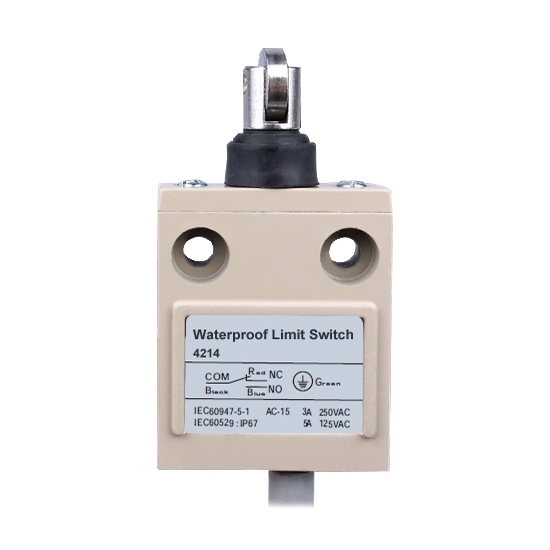 Waterproof Limit Switch, 1NO 1NC, 3A/250VAC, 5A/125VAC Waterproof Limit Switch, 1NO 1NC, 3A/250VAC, 5A/125VAC