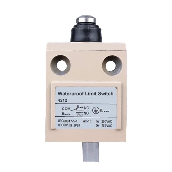 Waterproof Limit Switch, 1NO 1NC, 3A/250VAC, 5A/125VAC Waterproof Limit Switch, 1NO 1NC, 3A/250VAC, 5A/125VAC