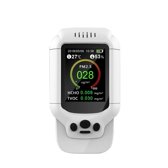 Portable Air Quality Monitor, PM2.5/HCHO/TVOC/Temperature/Humidity Portable Air Quality Monitor, PM2.5/HCHO/TVOC/Temperature/Humidity