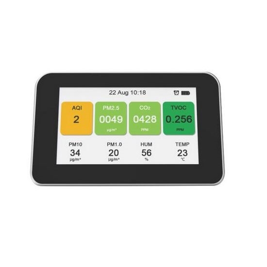 Home Air Quality Monitor, PM2.5/PM1.0/PM10/CO2/TVOC/Temperature/Humidity Home Air Quality Monitor, PM2.5/PM1.0/PM10/CO2/TVOC/Temperature/Humidity
