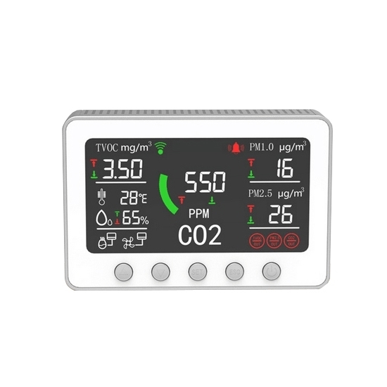 Smart Air Quality Tester, CO2/ PM2.5/ TVOC/ PM1.0/TEMP/ HUM Smart Air Quality Tester, CO2/ PM2.5/ TVOC/ PM1.0/TEMP/ HUM
