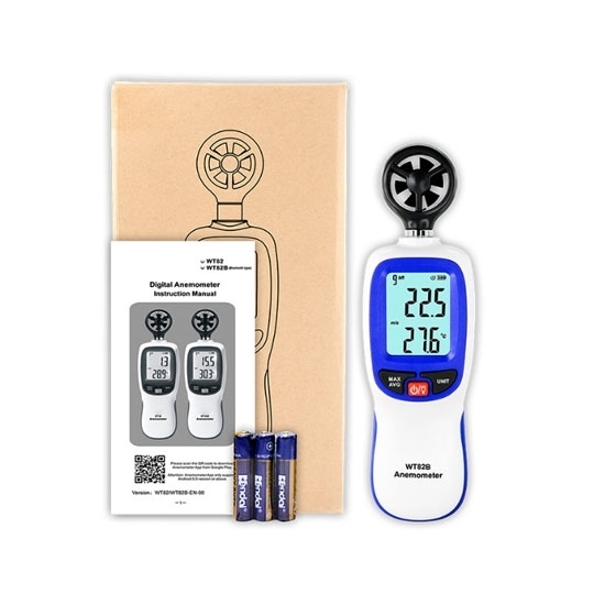Wireless Portable Vane Anemometer With Bluetooth, 0~30m/s Wireless Portable Vane Anemometer With Bluetooth, 0~30m/s