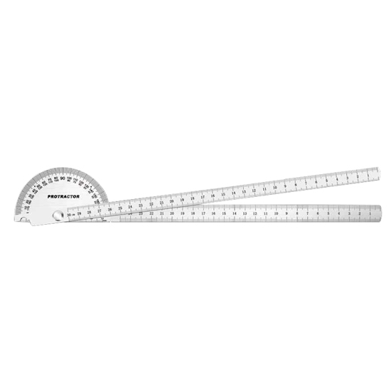 Two Arm Stainless Steel Angle Protractor, 90x300mm Two Arm Stainless Steel Angle Protractor, 90x300mm
