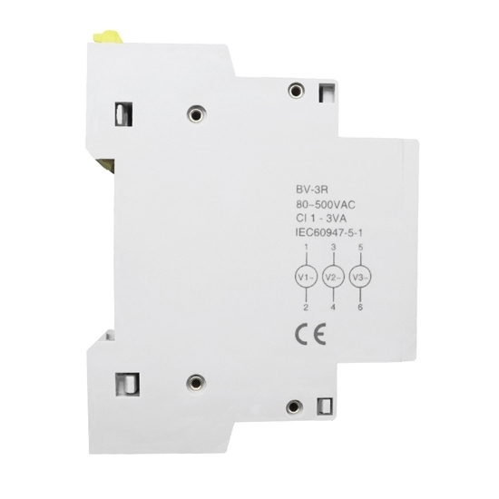 Three Phase AC Modular Voltmeter, Din Rail Mount Three Phase AC Modular Voltmeter, Din Rail Mount