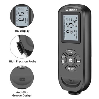 0-2000 μm Precise Coating Thickness Gauge, Double Probe