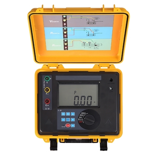 Digital Earth Resistance Tester, 0.010Ω To 2000Ω Digital Earth Resistance Tester, 0.010Ω To 2000Ω
