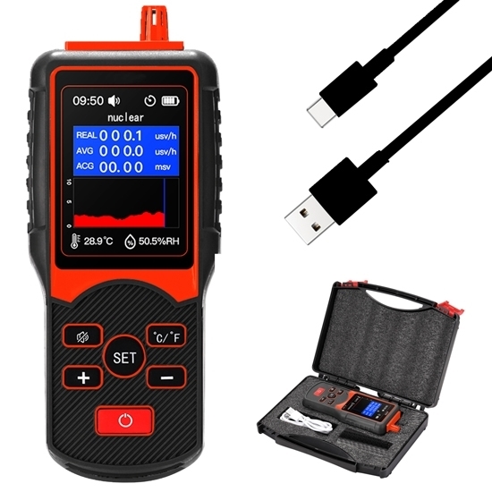 Portable Geiger Counter, Electromagnetic Nuclear Radiation Detector Portable Geiger Counter, Electromagnetic Nuclear Radiation Detector