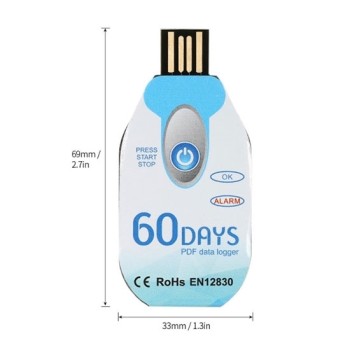 Single Use Temperature Data Logger, USB, Disposable