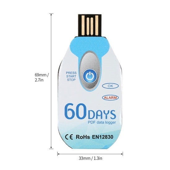 Single Use Temperature Data Logger, USB, Disposable Single Use Temperature Data Logger, USB, Disposable