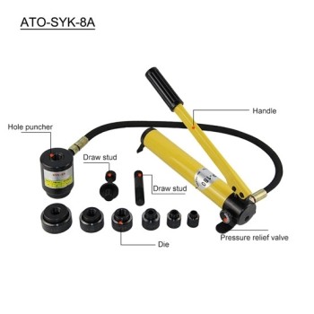 Hydraulic Knockout Hole Punch Kit 6 Ton/8 Ton/15 Ton Hydraulic Knockout Hole Punch Kit 6 Ton/8 Ton/15 Ton