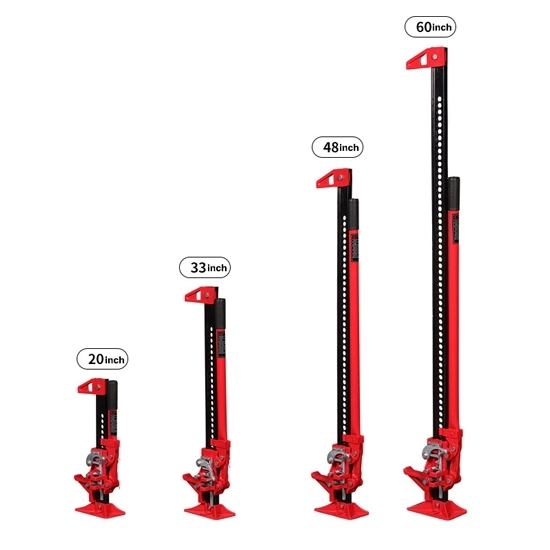 3 Ton High Lift Farm Jack, 20 Inch/33 Inch/48 Inch/60 Inch 3 Ton High Lift Farm Jack, 20 Inch/33 Inch/48 Inch/60 Inch