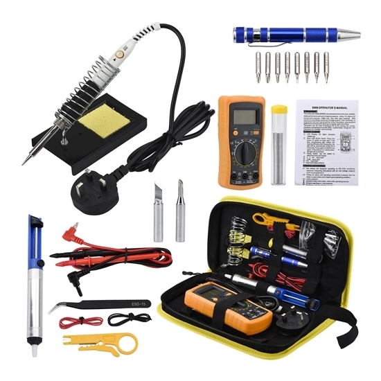 60W Soldering Iron Kit With Multimeter, 2PCS Tips 60W Soldering Iron Kit With Multimeter, 2PCS Tips