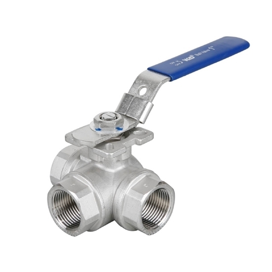 1.5 Inch Stainless Steel 3 Way Ball Valve, T Port/L Port 1.5 Inch Stainless Steel 3 Way Ball Valve, T Port/L Port