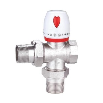 3 Way Thermostatic Valve, Manual, 3/4 Inch 3 Way Thermostatic Valve, Manual, 3/4 Inch
