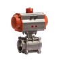4" Pneumatic Ball Valve, 2 Way/ 3 Way