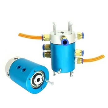 4-Passage Rotary Joint, Pneumatic/Electrical Slip Ring, G1/8" Thread Port 4-Passage Rotary Joint, Pneumatic/Electrical Slip Ring, G1/8" Thread Port